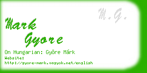 mark gyore business card